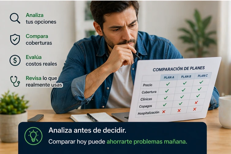 persona analizando opciones luego de que le subieron el plan de isapre en Chile