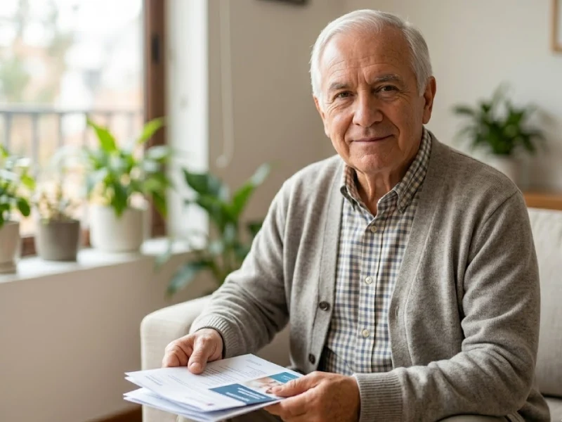 Adulto mayor recibiendo asesoría sobre cobertura GES CAEC y enfermedades crónicas
